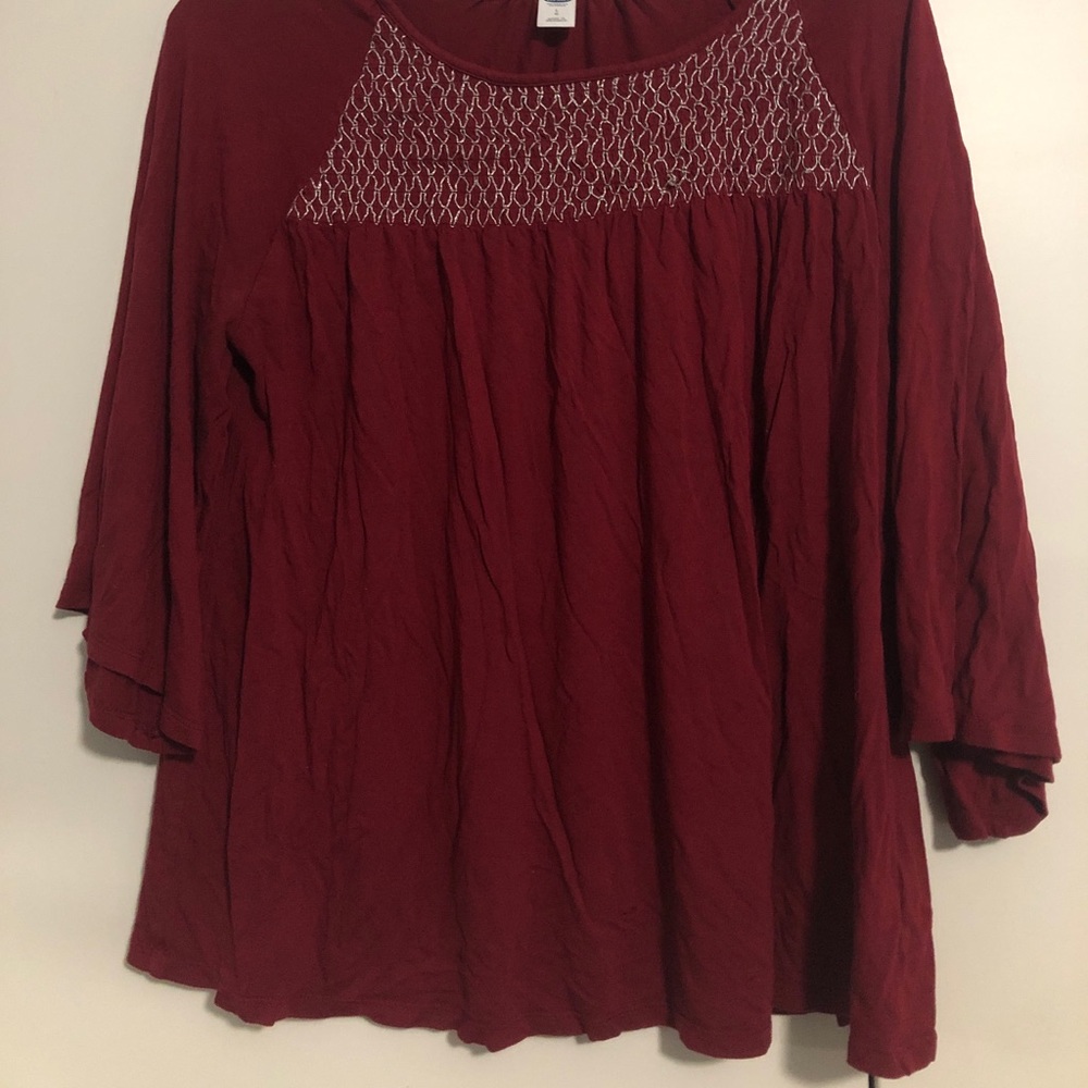 Old Navy Red 3/4 sleeve top